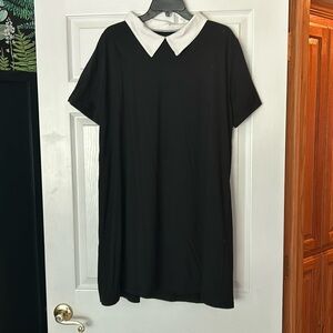 Wednesday Addams t-shirt dress with collar